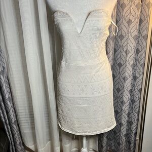 Deb Strapless Cream Dress